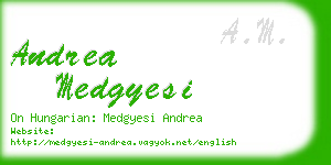 andrea medgyesi business card
